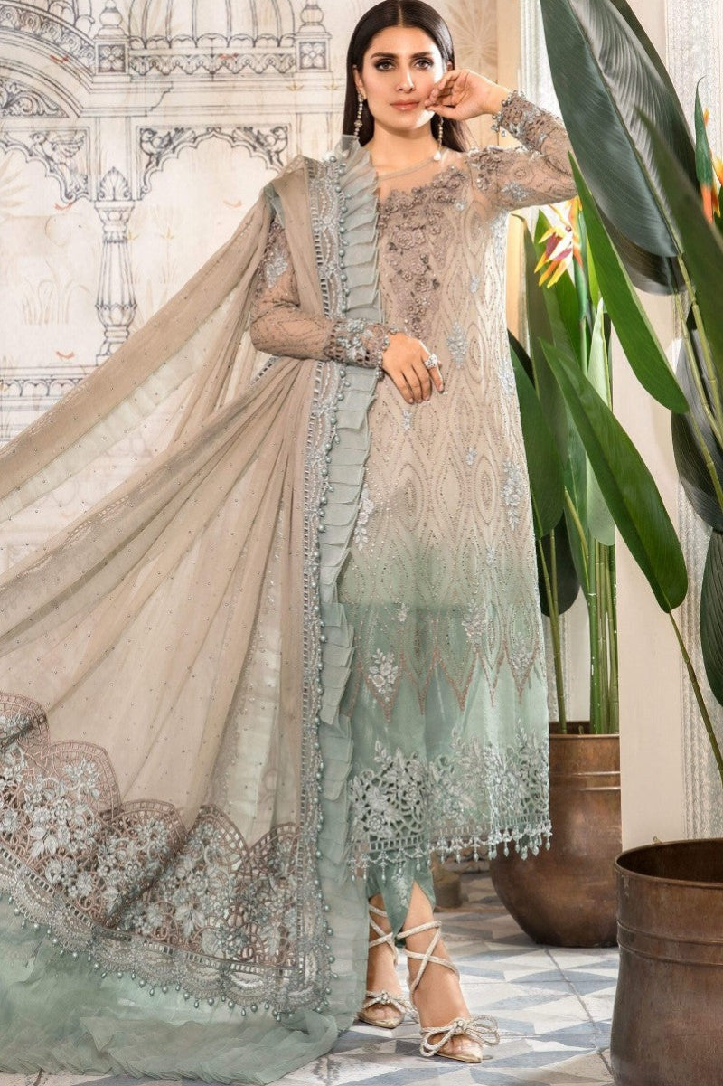 3 Piece Stitched Chiffon Dress   Wedding & Eid Collection