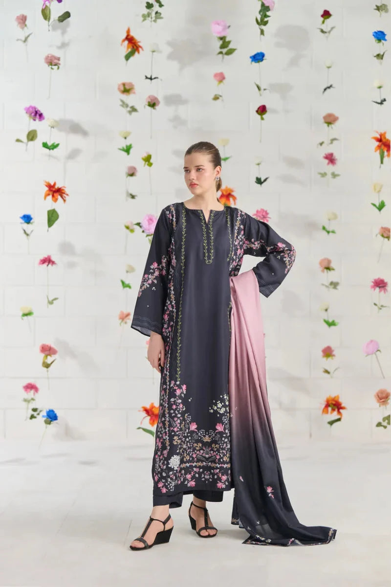03-Piece Swiss Lawn Suit - Ready To Wear