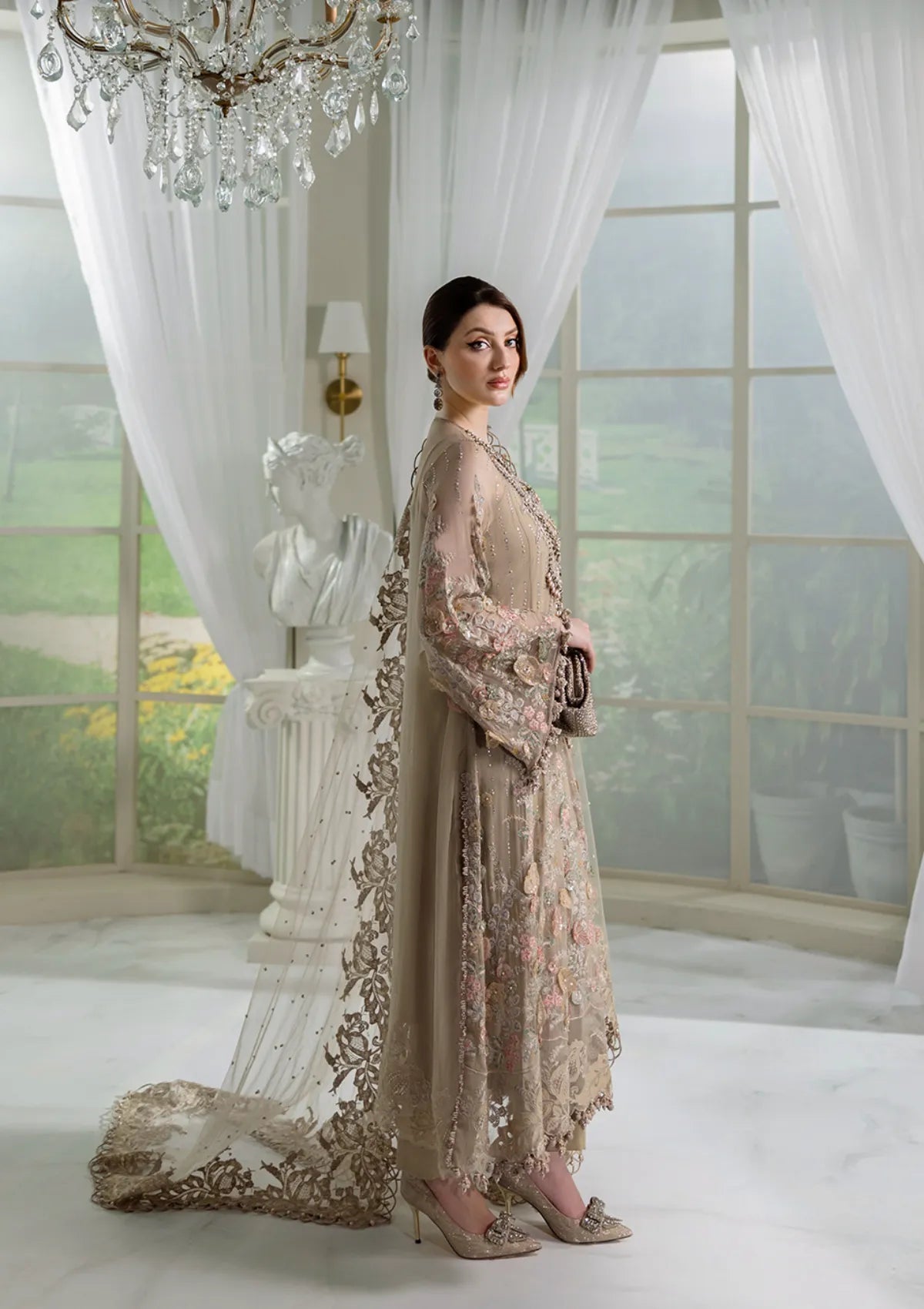 03-PIECE STITCHED CHIFFON SUIT