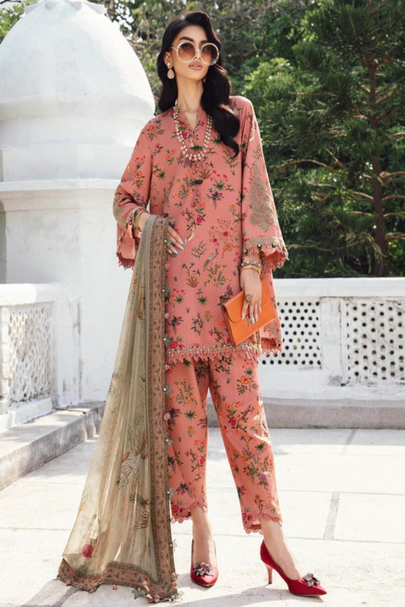 3 Piece Stitched Lawn Suit - Ready to Wear