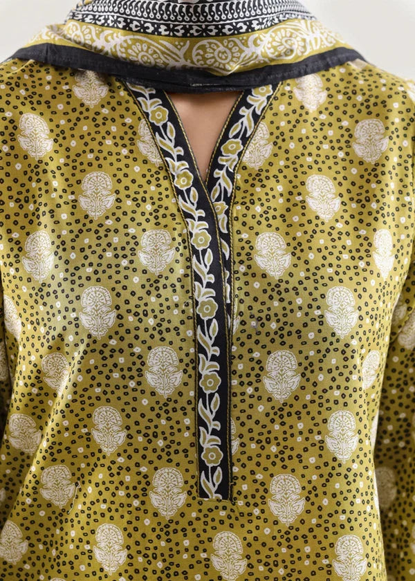 03-Piece Printed Lawn Suit - Ready To Wear