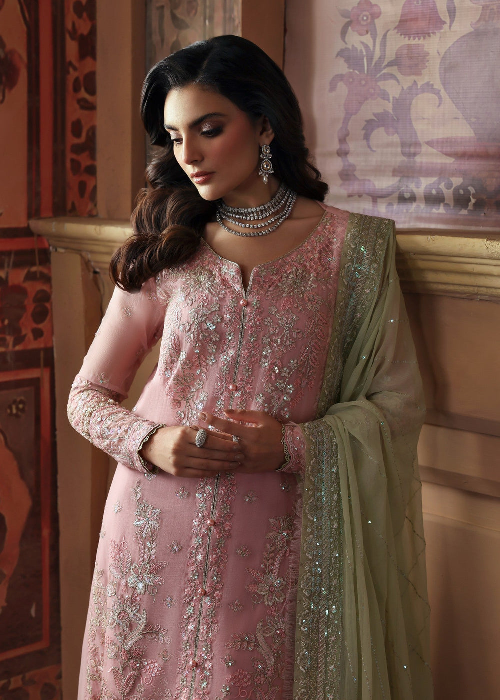 3 Piece Stitched Chiffon Suit - Ready to Wear