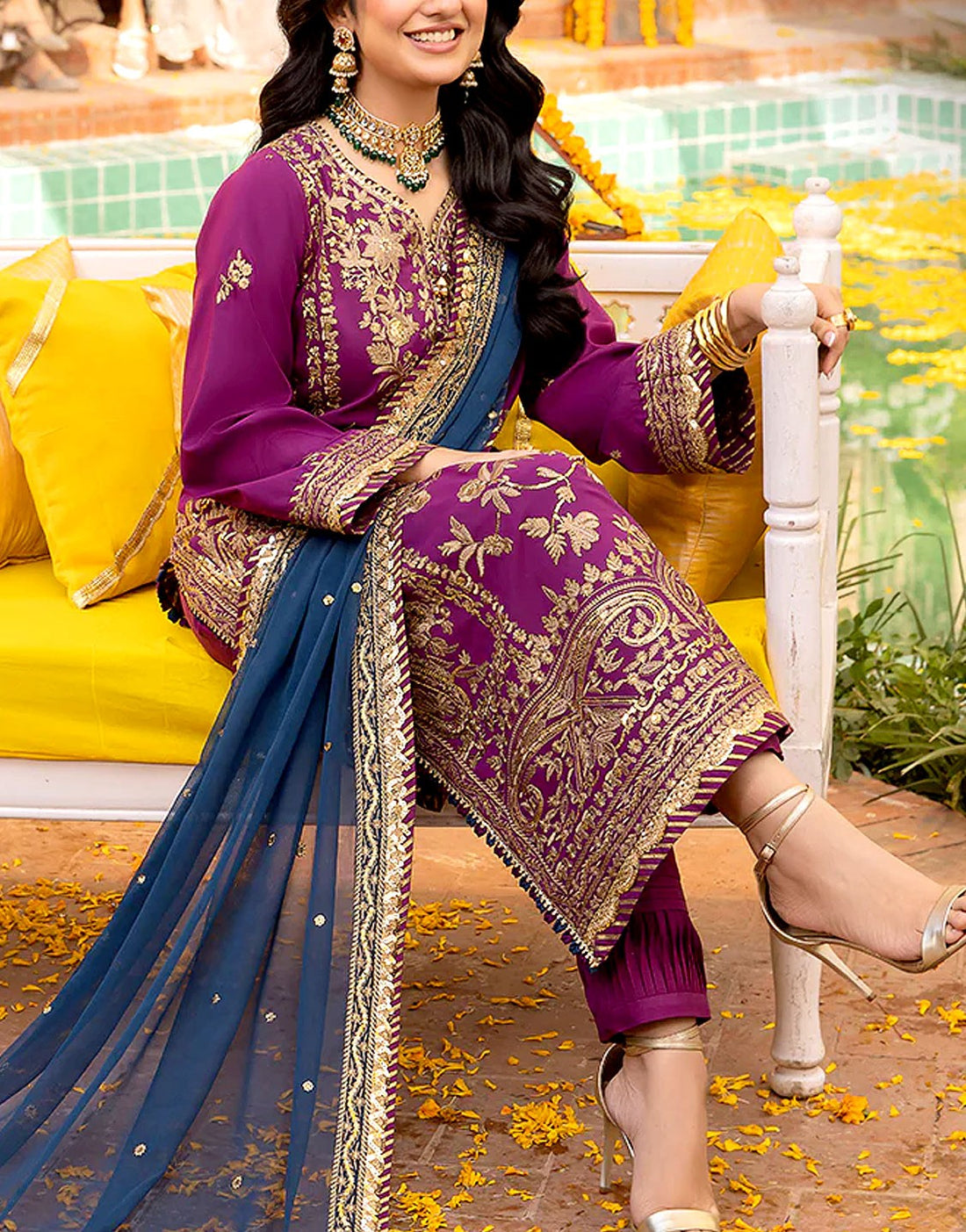 3 Piece Stitched Chiffon suit - Ready to Wear