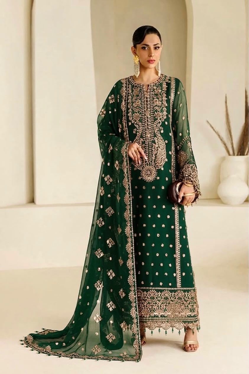 3 Piece Chiffon Suit | Stitched