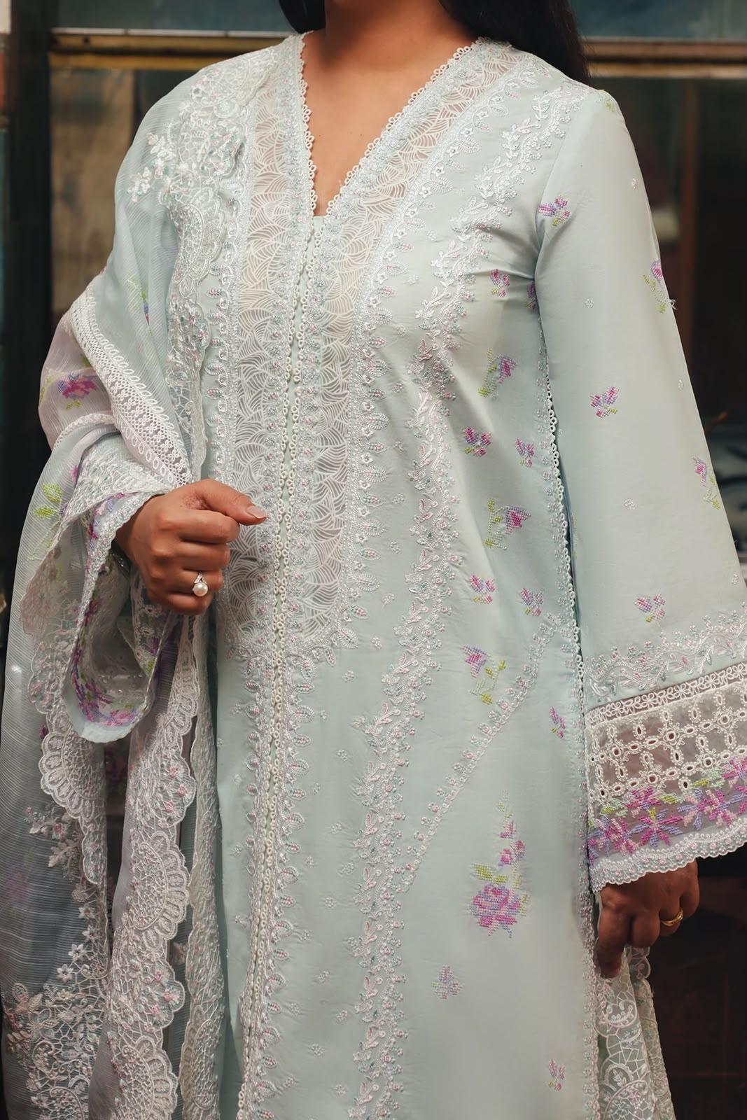 Luxury Embroidered Cotton Suit | Elegant Festive & Casual Wear
