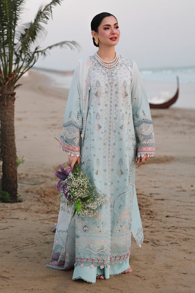 3-Piece Luxury Embroidered Cotton Suit with Soft Chiffon Dupatta