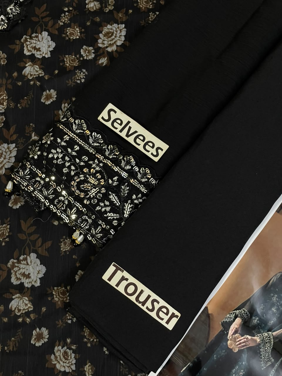 Luxury Chiffon Printed and Embroidered Suit | Elegant Formal & Festive Wear
