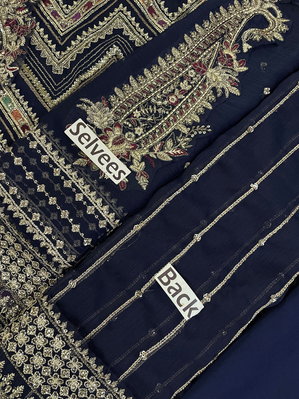 Embroidered Chiffon Kurti with Trouser and Dupatta Set – Luxury Festive Wear