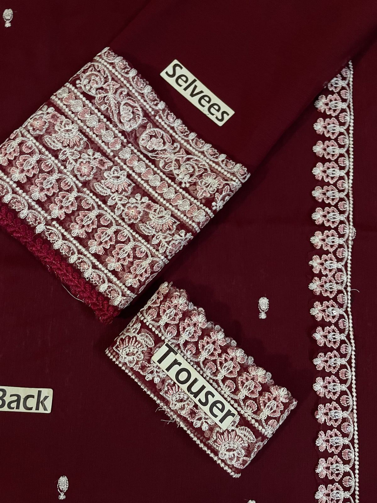 Luxury Chiffon Heavy Neck Embroidered Suit with Wide-Legged Pants & Dupatta | Formal & Festive Wear