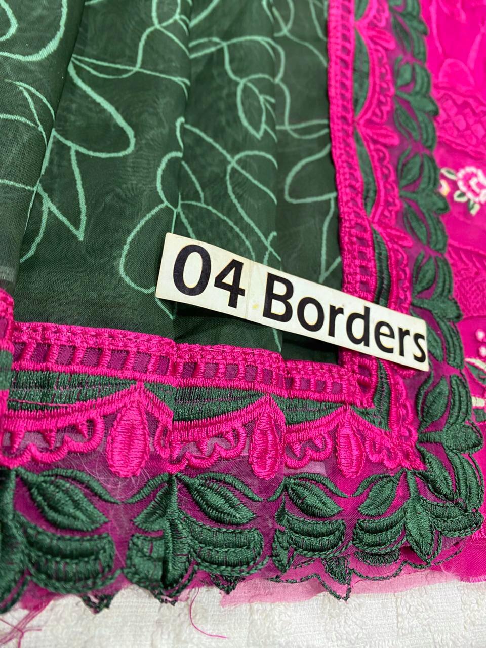 Luxury Fuchsia Pink 3 Piece Lawn Suit