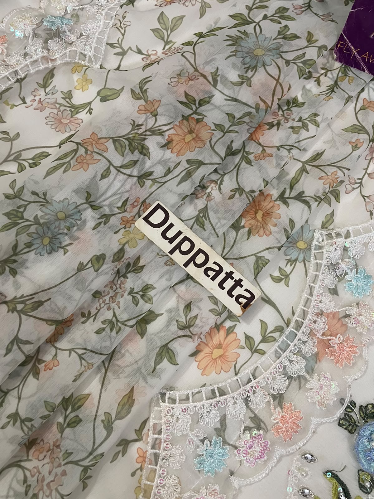 Luxury Chiffon Embroidered Adda Work Suit | Elegant Formal & Wedding Wear