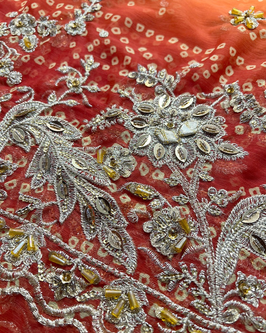 ✨ Luxury Embroidered Chiffon Maxi Suit with Silk Trouser & Chiffon Dupatta ✨