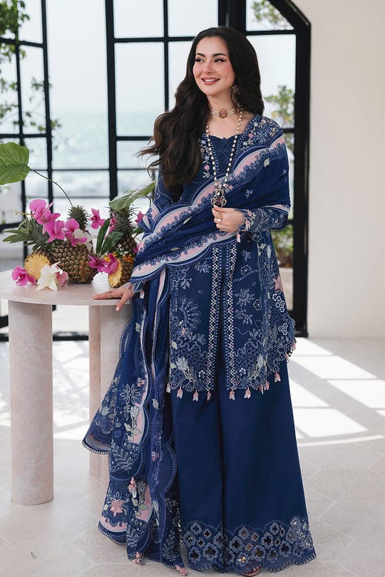 3 Piece Ready To Wear Cotton & Chiffon Suit
