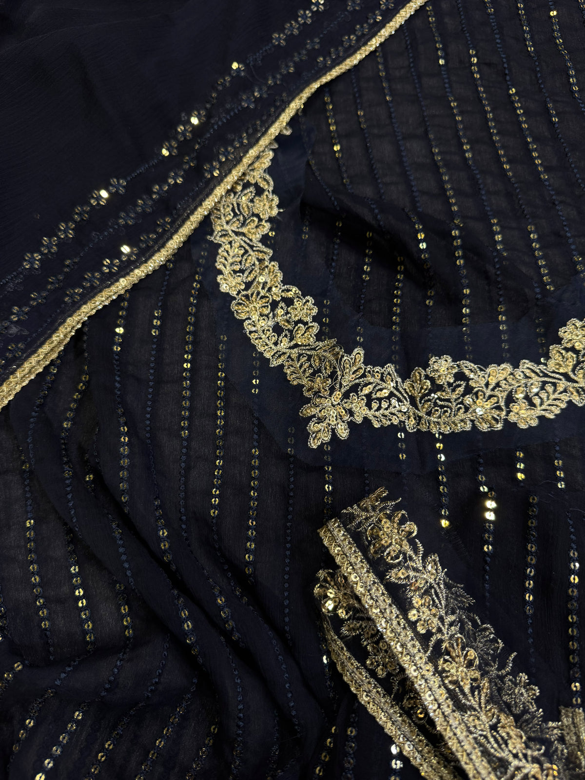Luxury Pure Semi-Chiffon Embroidered Suit | Elegant Formal & Festive Wear