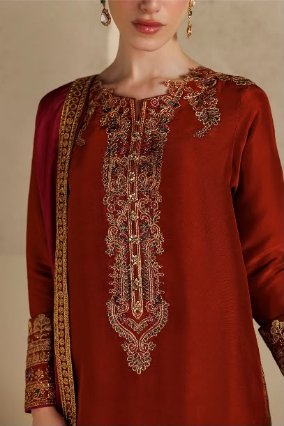 Luxury Silk Kaftan & Long Suit Ensemble | Formal & Festive Wear