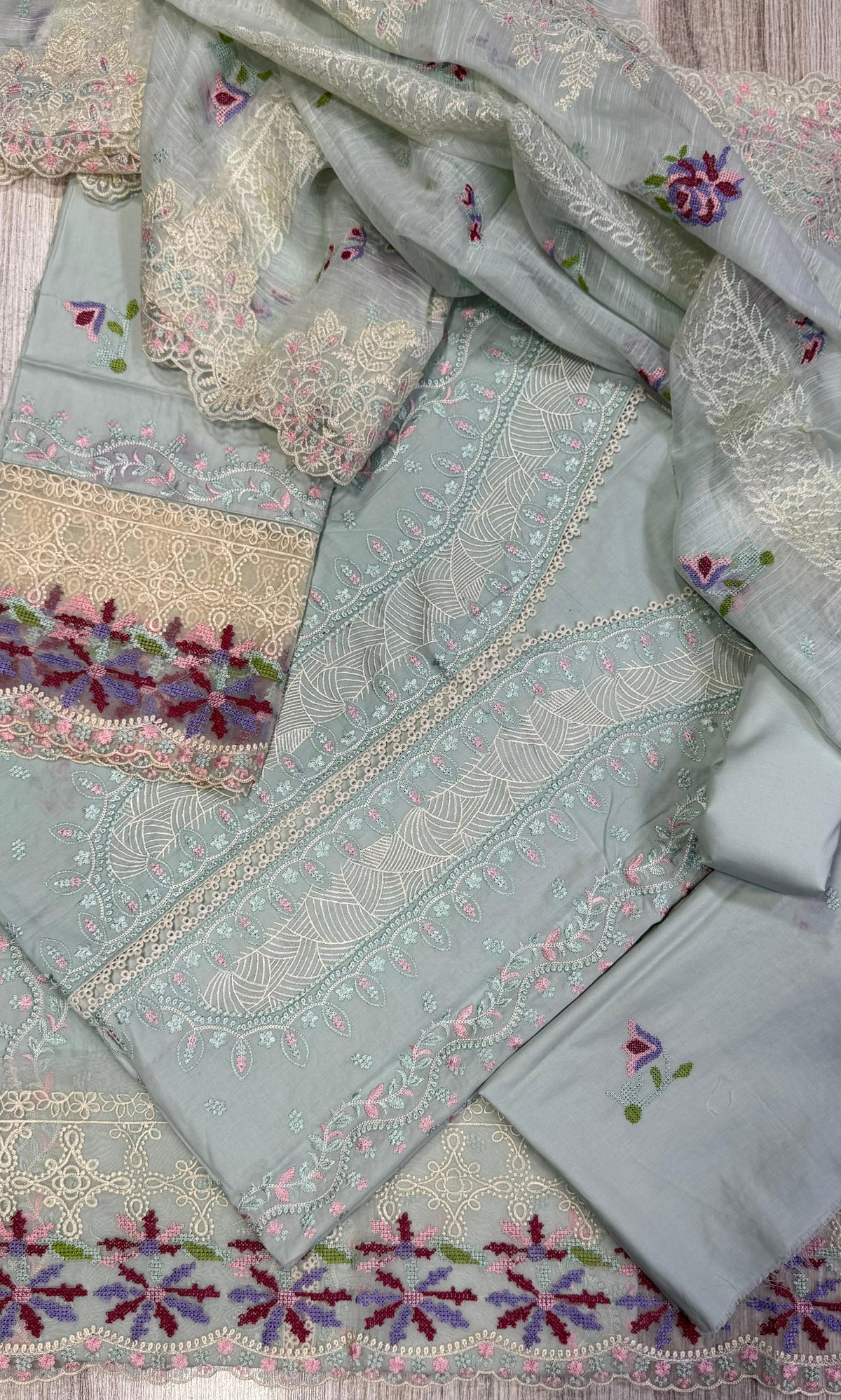 Luxury Embroidered Cotton Suit | Elegant Festive & Casual Wear