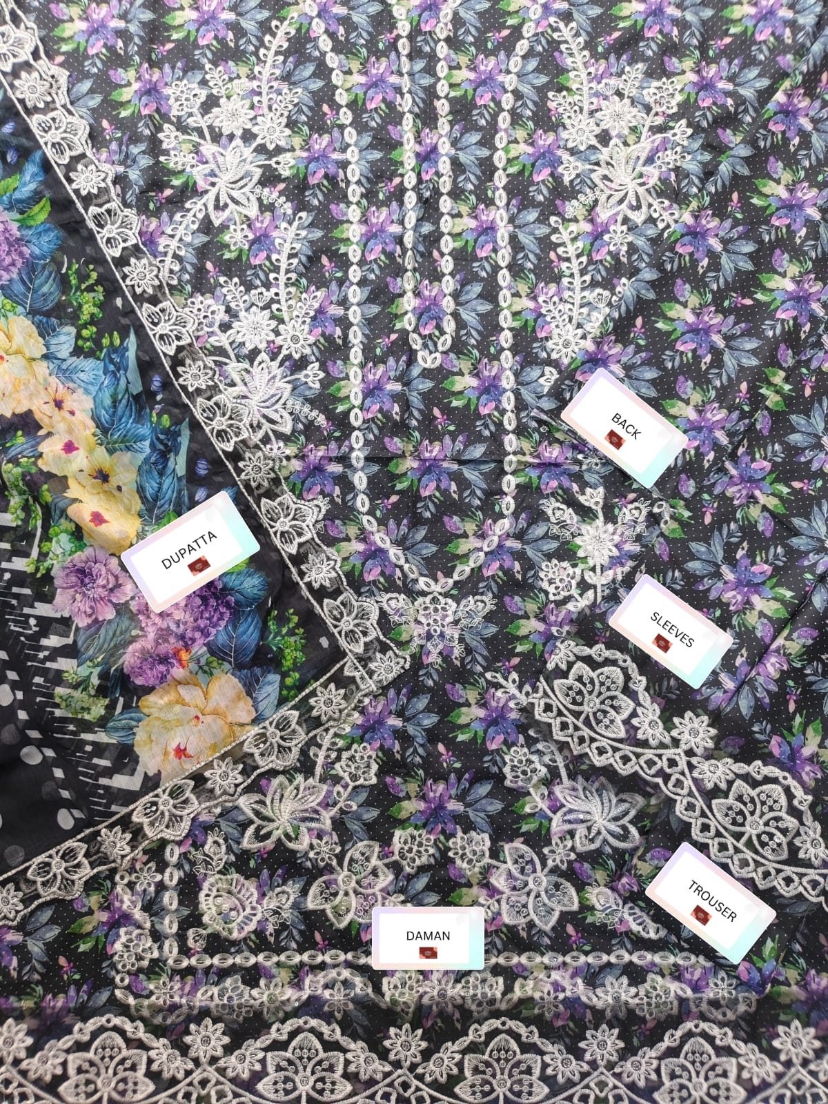 3 Piece Lawn Stitched Suit | Premium | Printed