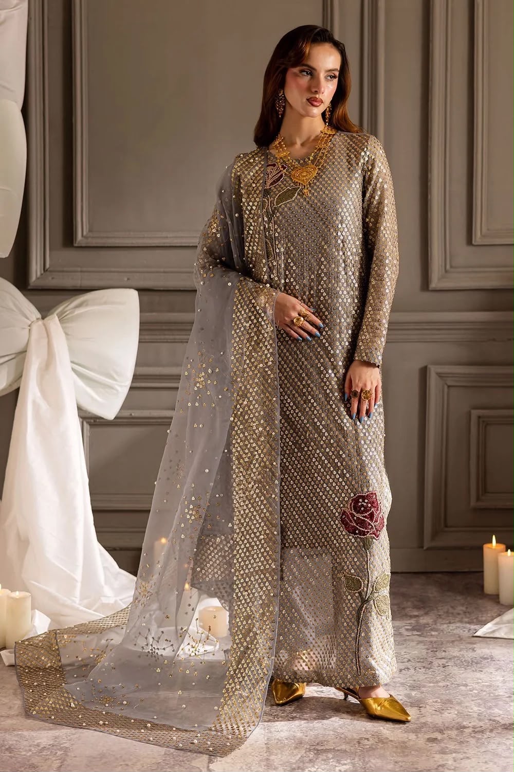 3 Piece Chiffon Suit