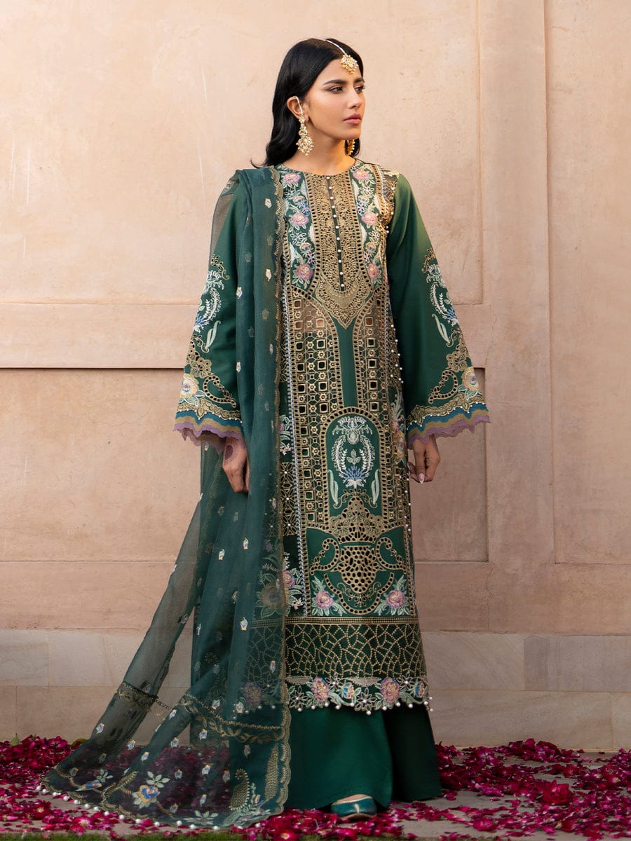 Luxury Heavy Embroidered Cotton Suit | Elegant Festive & Formal Wear