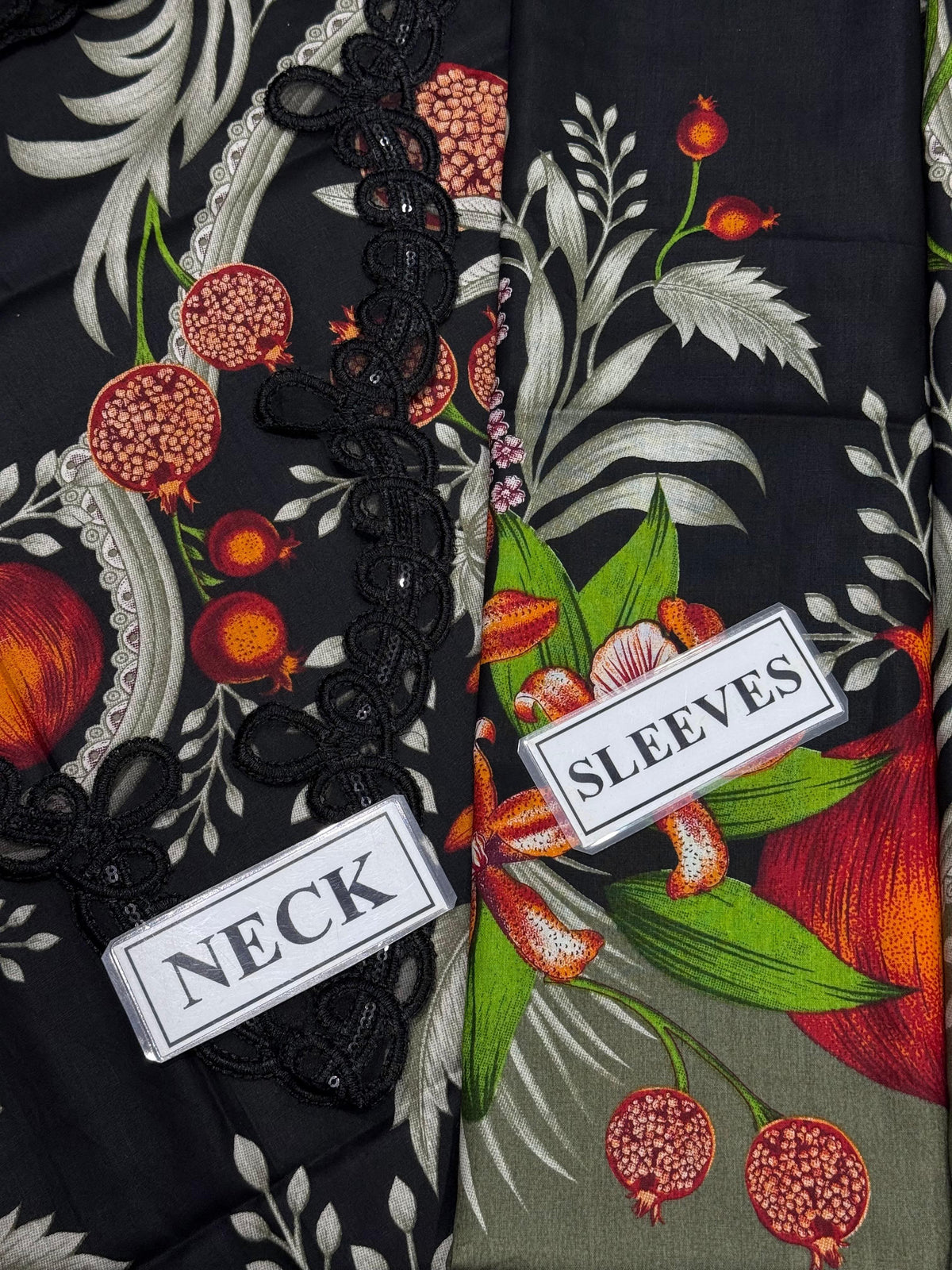 Vibrant Floral Printed Lawn Ensemble with Chiffon Dupatta