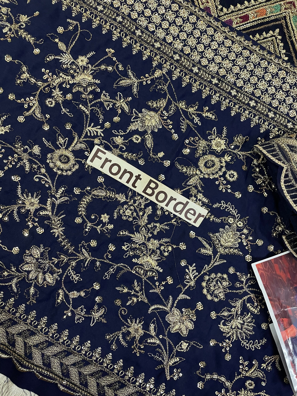 Embroidered Chiffon Kurti with Trouser and Dupatta Set – Luxury Festive Wear