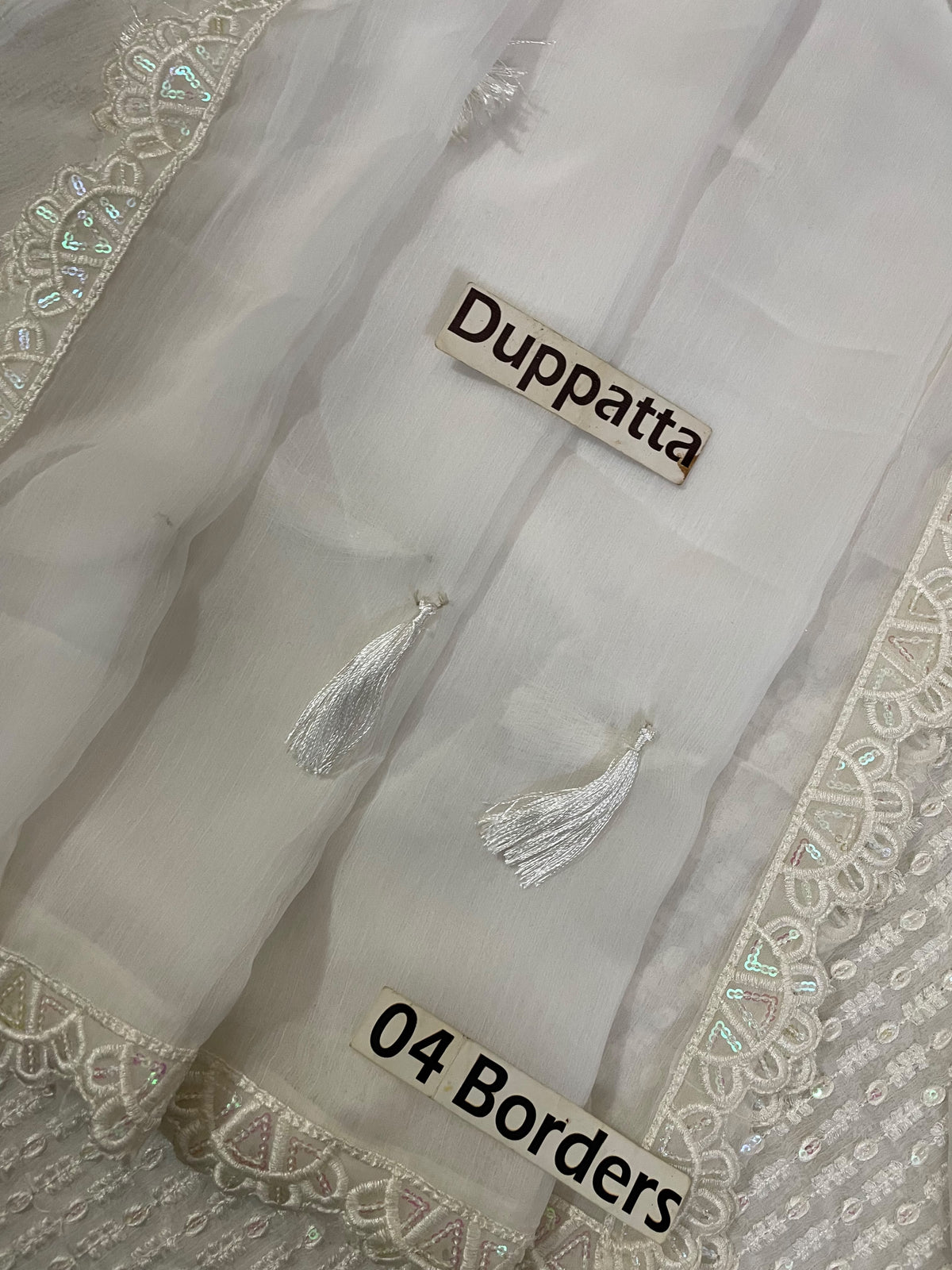 Luxury Heavy Embroidered Chiffon Long Shirt with Gharara | Formal & Festive Wear
