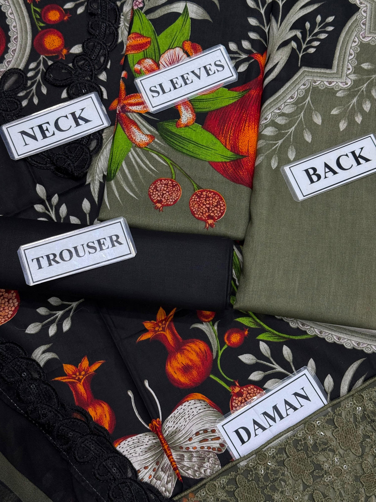 Vibrant Floral Printed Lawn Ensemble with Chiffon Dupatta