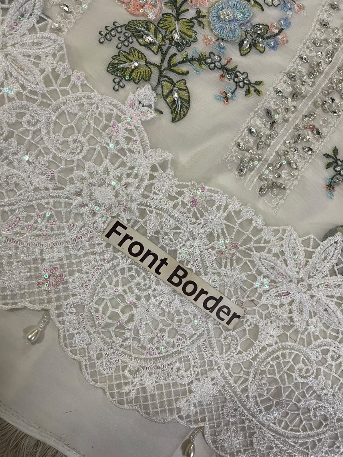 Luxury Chiffon Embroidered Adda Work Suit | Elegant Formal & Wedding Wear