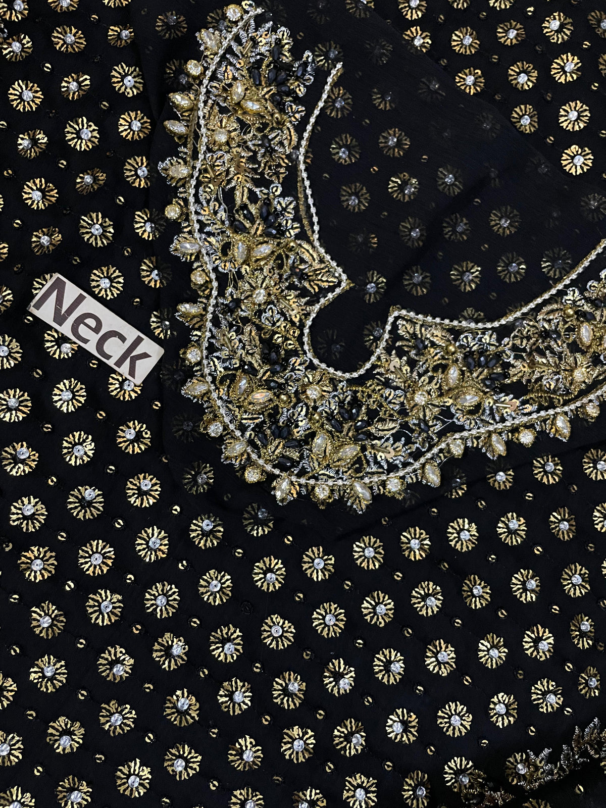 Luxury Chiffon Suit with Adda Work & Matching Clutch | Elegant Festive & Wedding Wear