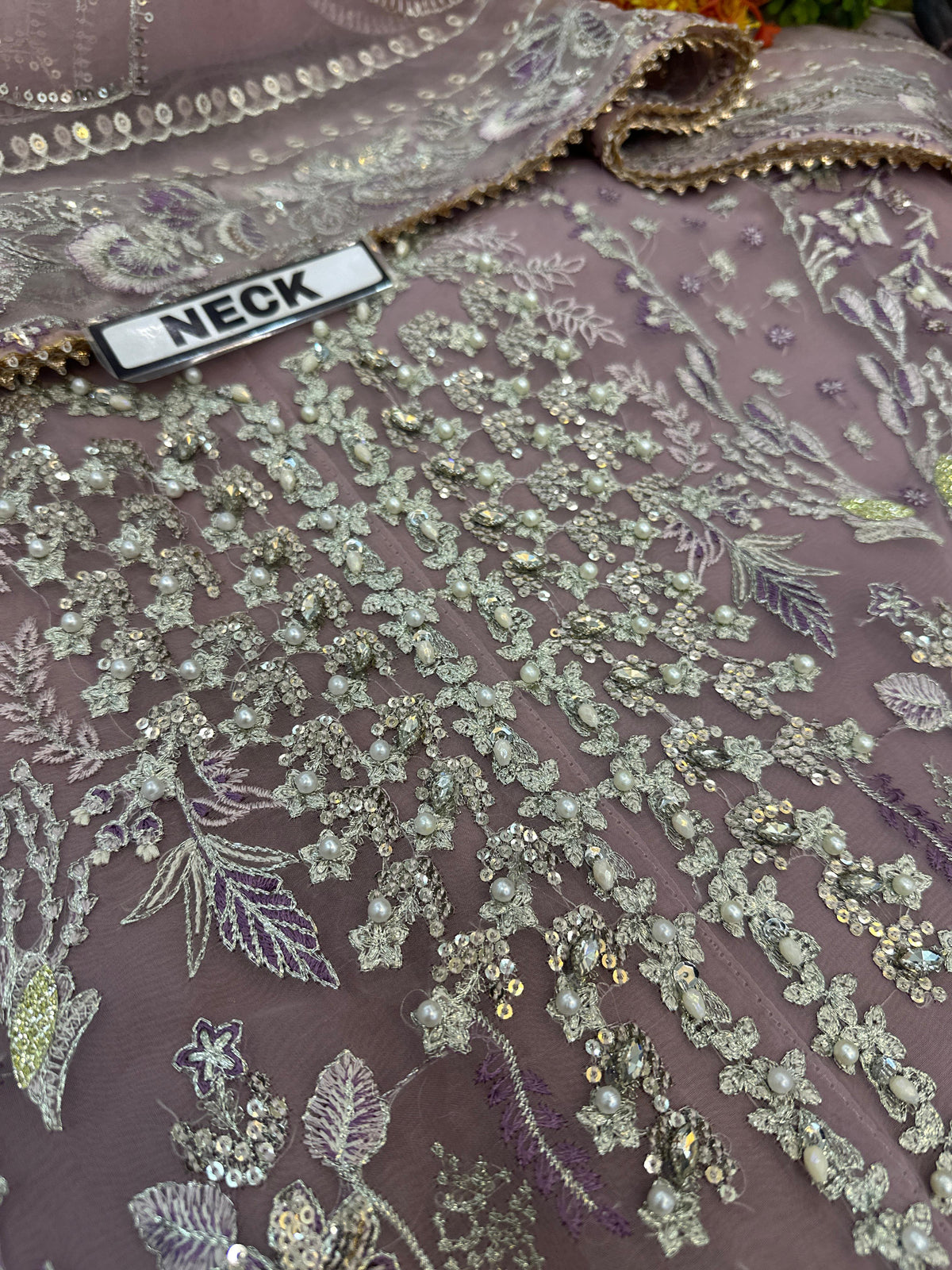 Embroidered Chiffon Kurti with Gharara and Dupatta Set – Luxury Festive Wear