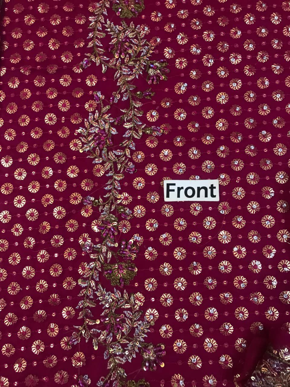 Luxury Chiffon Suit with Adda Work & Matching Clutch | Elegant Festive & Wedding Wear