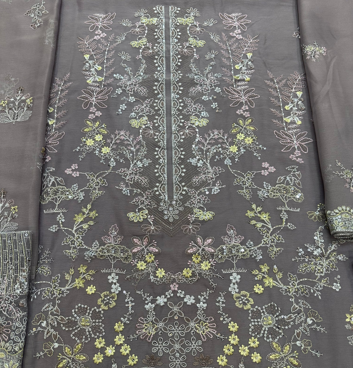 Luxury Heavy Embroidered Chiffon 3-Piece Festive Suit