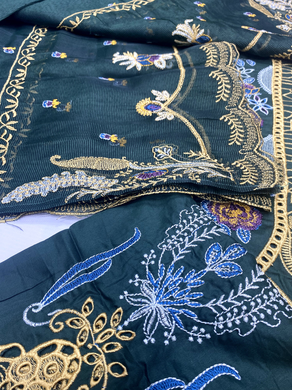 Luxury Heavy Embroidered Cotton Suit | Elegant Festive & Formal Wear