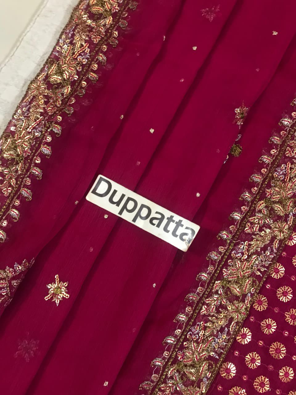 Luxury Chiffon Suit with Adda Work & Matching Clutch | Elegant Festive & Wedding Wear