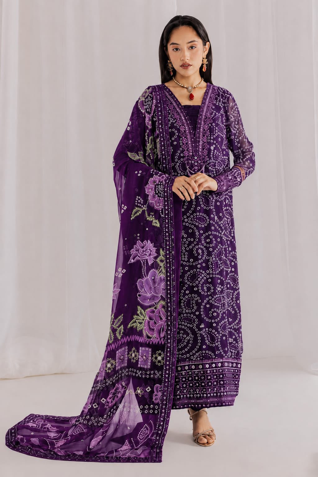 3 Piece Stitched Chiffon Suit | Luxury | Premium Fabric