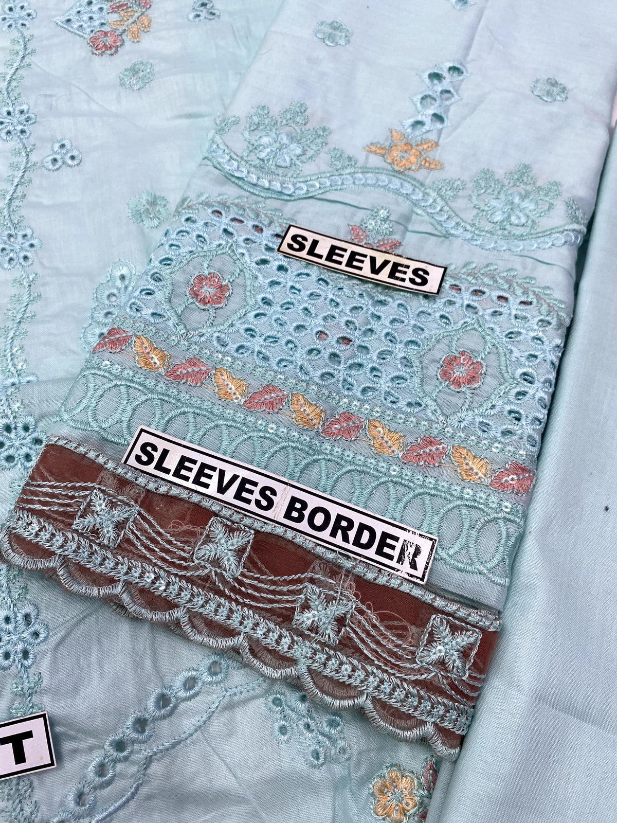 3-Piece Luxury Embroidered Cotton Suit with Soft Chiffon Dupatta