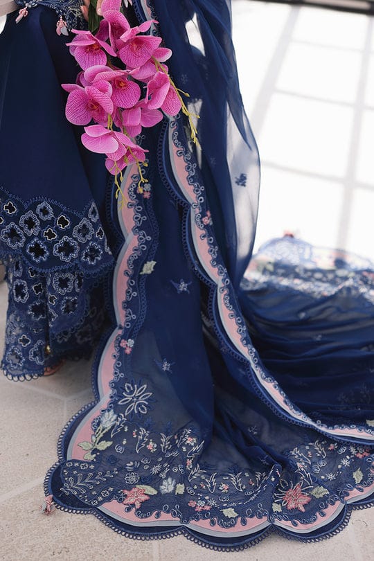 3 Piece Ready To Wear Cotton & Chiffon Suit