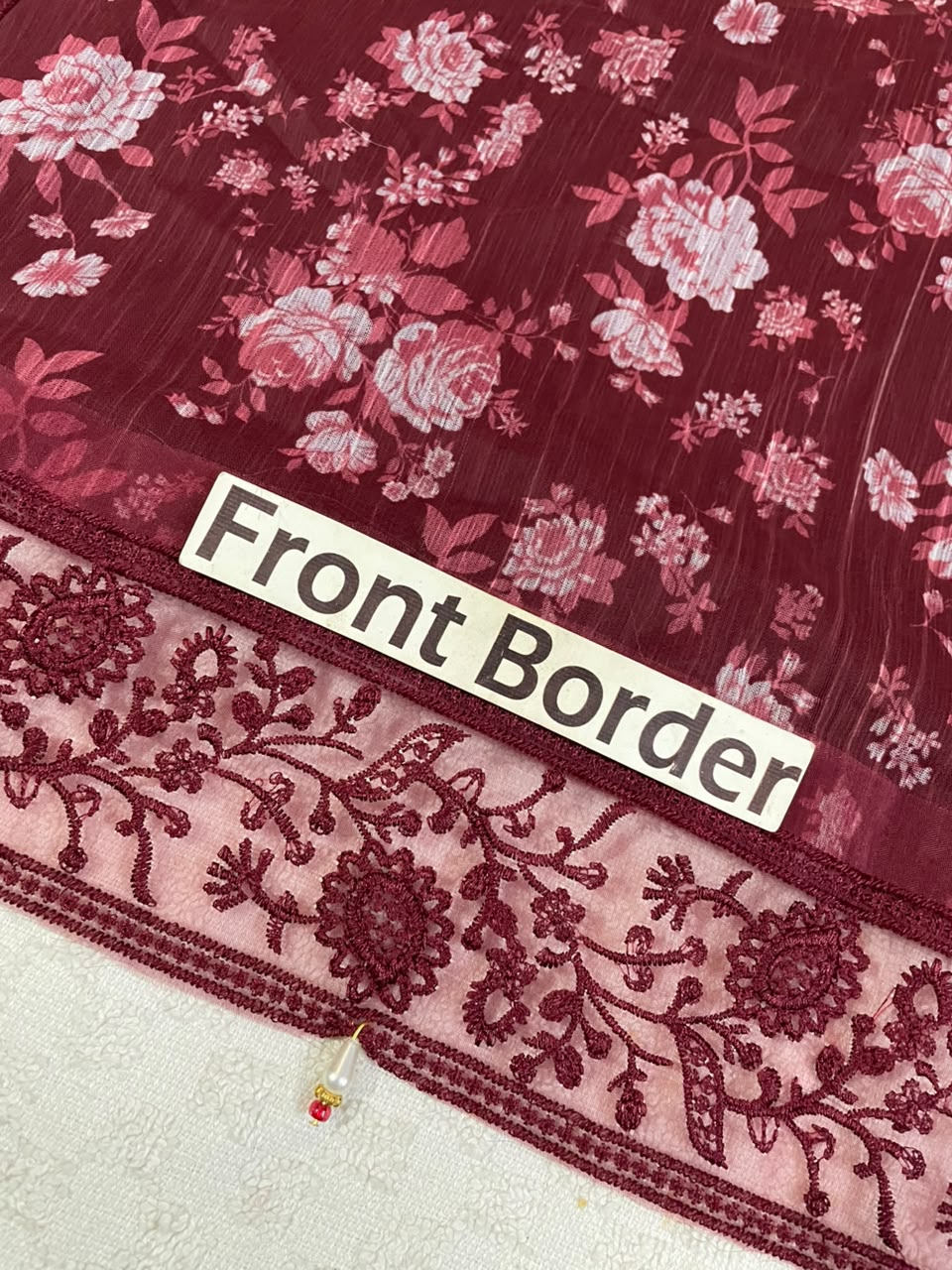 Luxury Chiffon Printed and Embroidered Suit | Elegant Formal & Festive Wear
