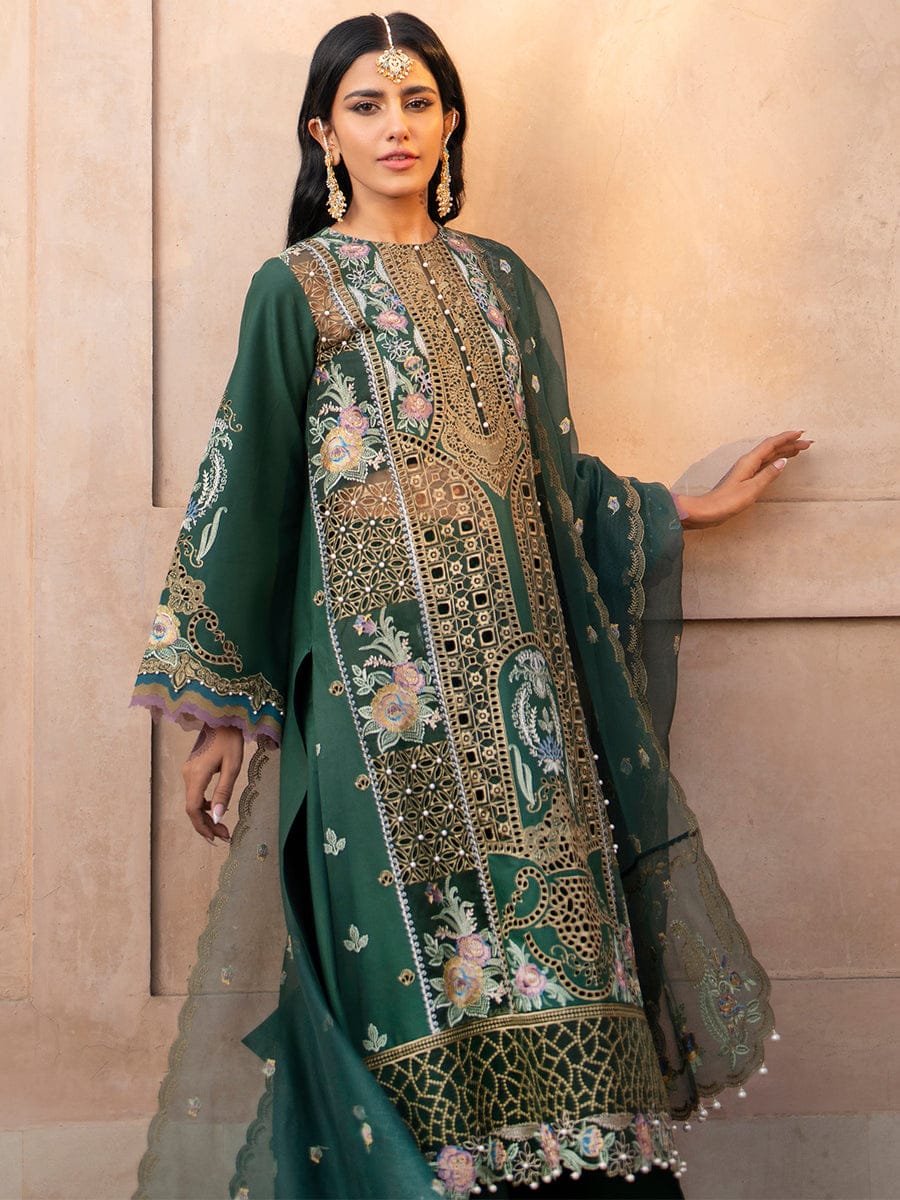 Luxury Heavy Embroidered Cotton Suit | Elegant Festive & Formal Wear