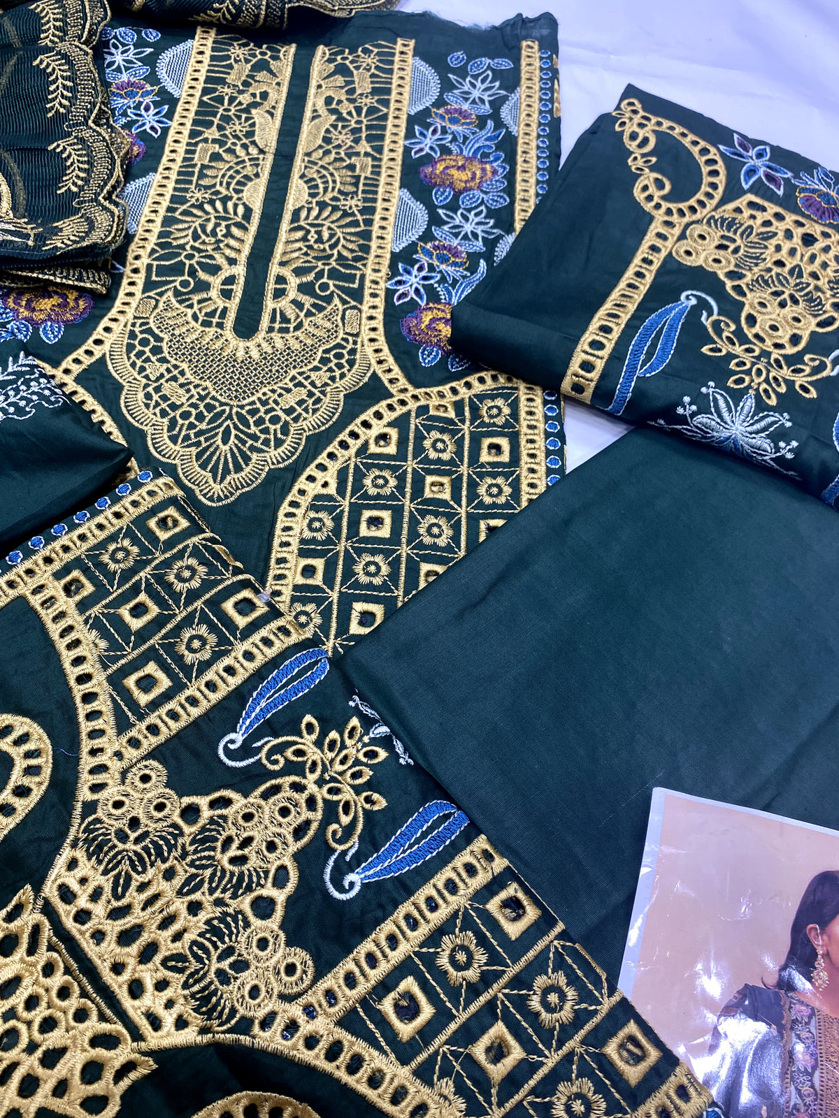 Luxury Heavy Embroidered Cotton Suit | Elegant Festive & Formal Wear