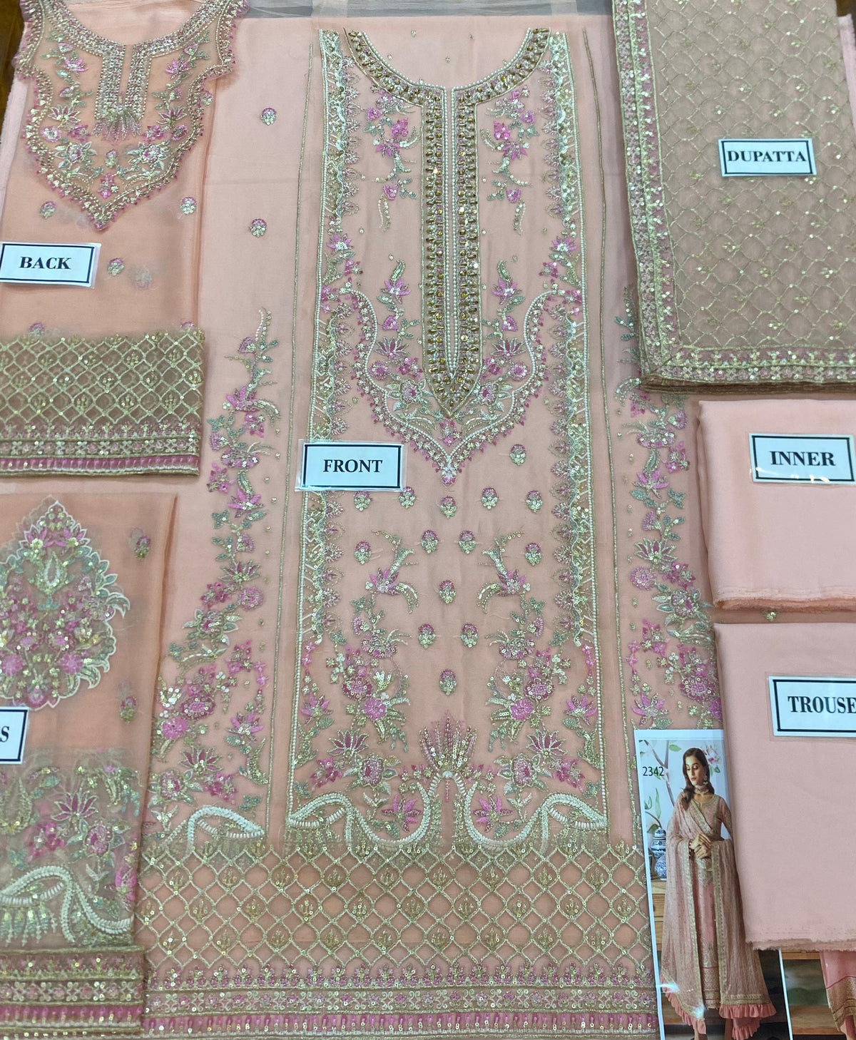Blush Pink Luxury Chiffon Embroidered Suit | Elegant Formal & Festive Wear