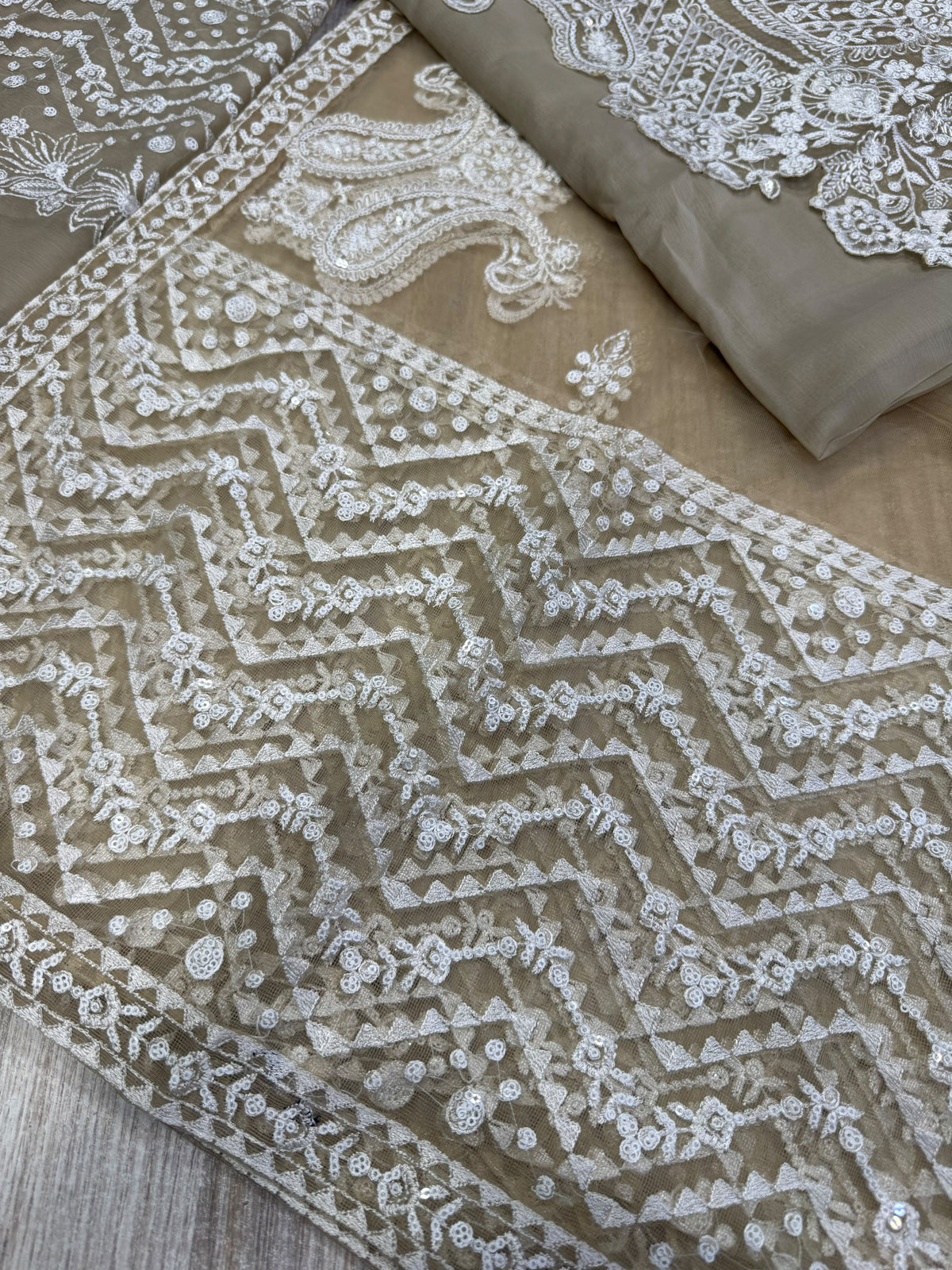 3 Piece Stitched Embroidered Suit