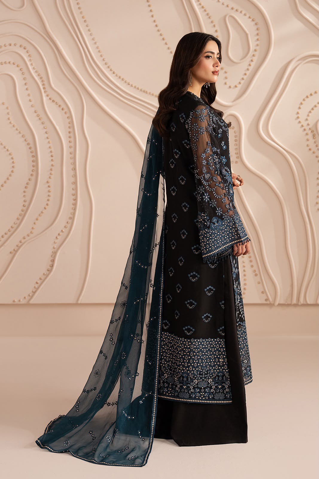 3 Piece Chiffon Suit | Stitched | Premium