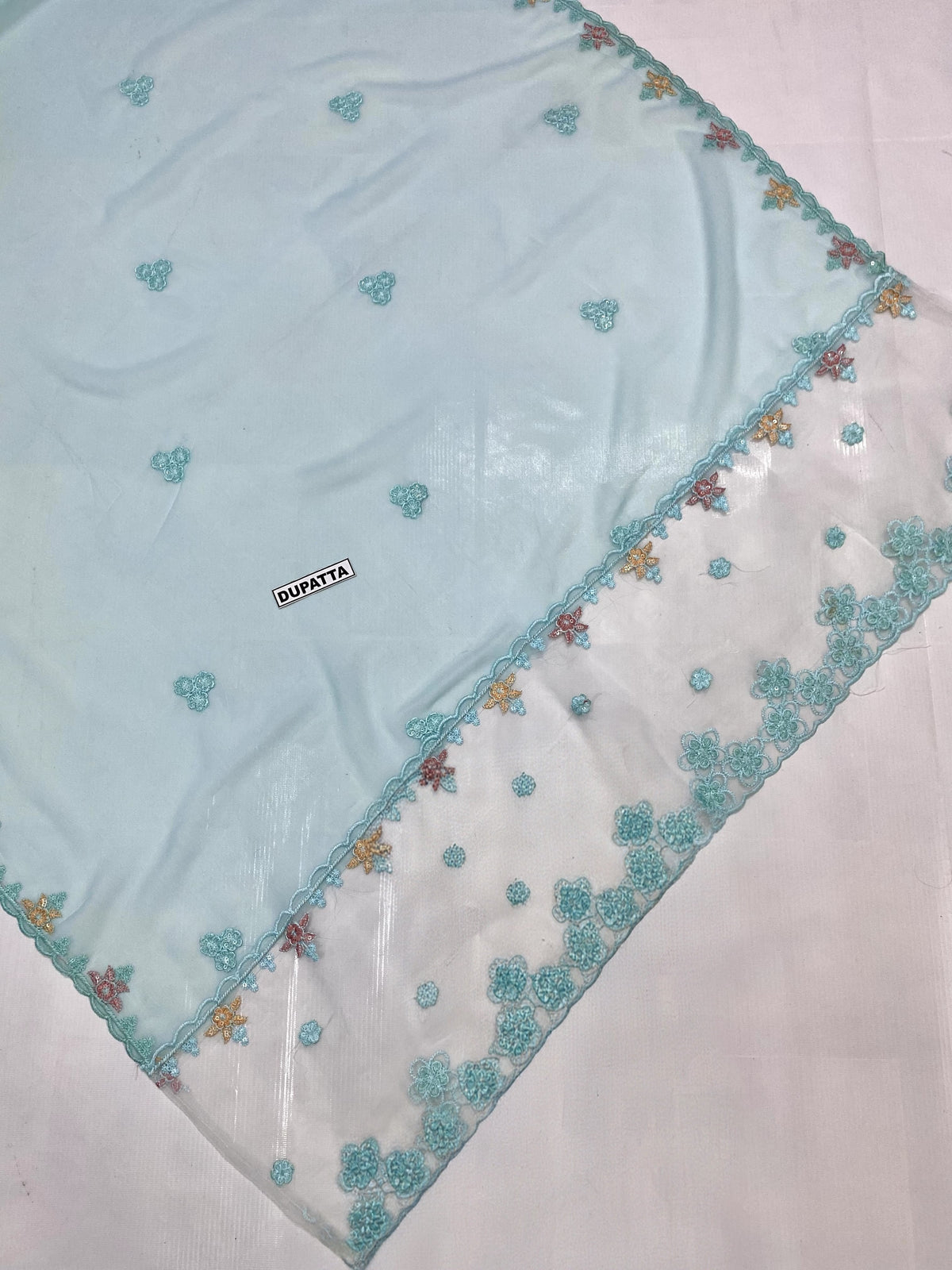 3-Piece Luxury Embroidered Cotton Suit with Soft Chiffon Dupatta