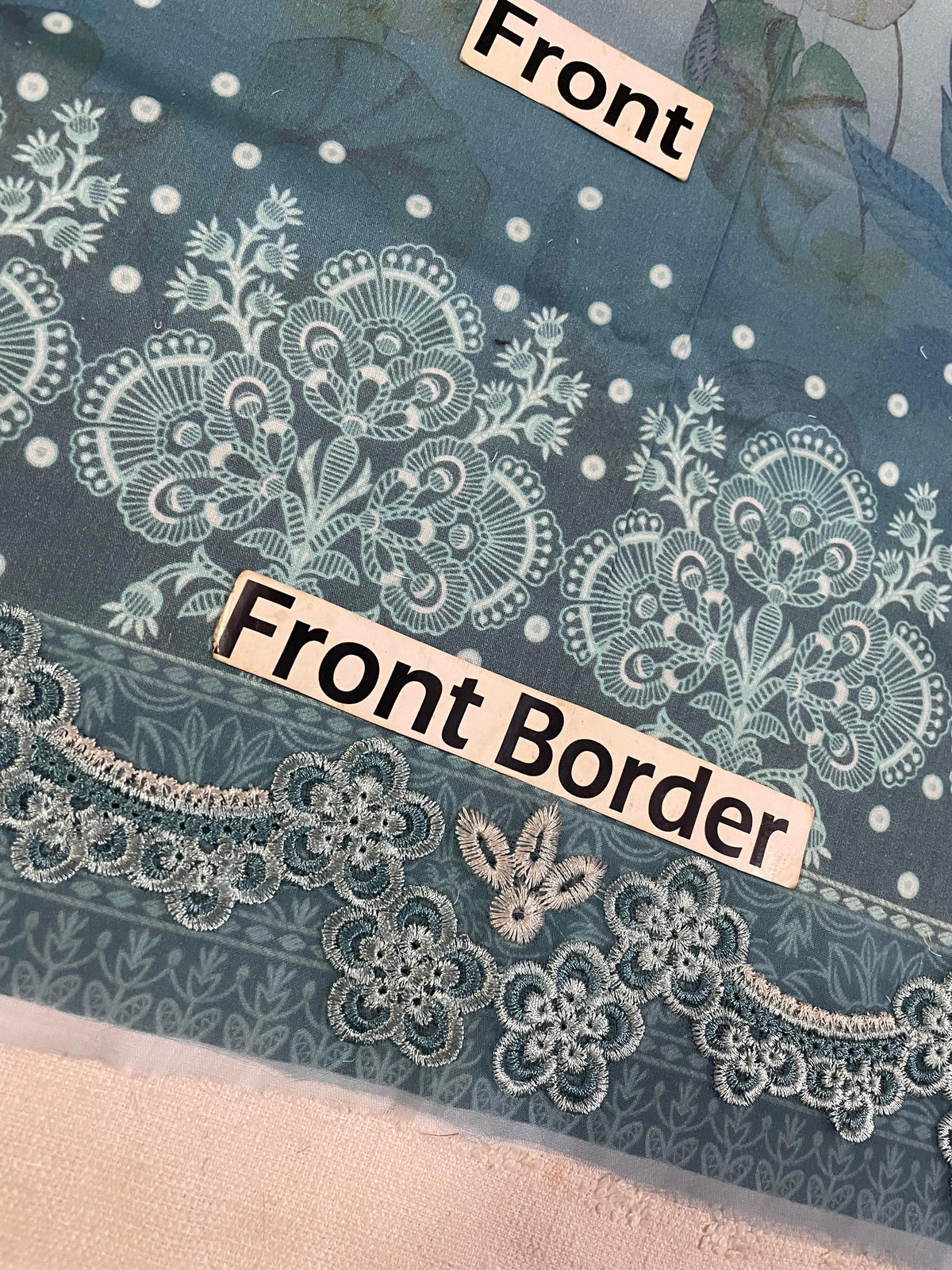3 Piece Printed Lawn Suit With Chiffon Dupatta