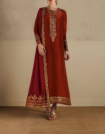 Luxury Silk Kaftan & Long Suit Ensemble | Formal & Festive Wear