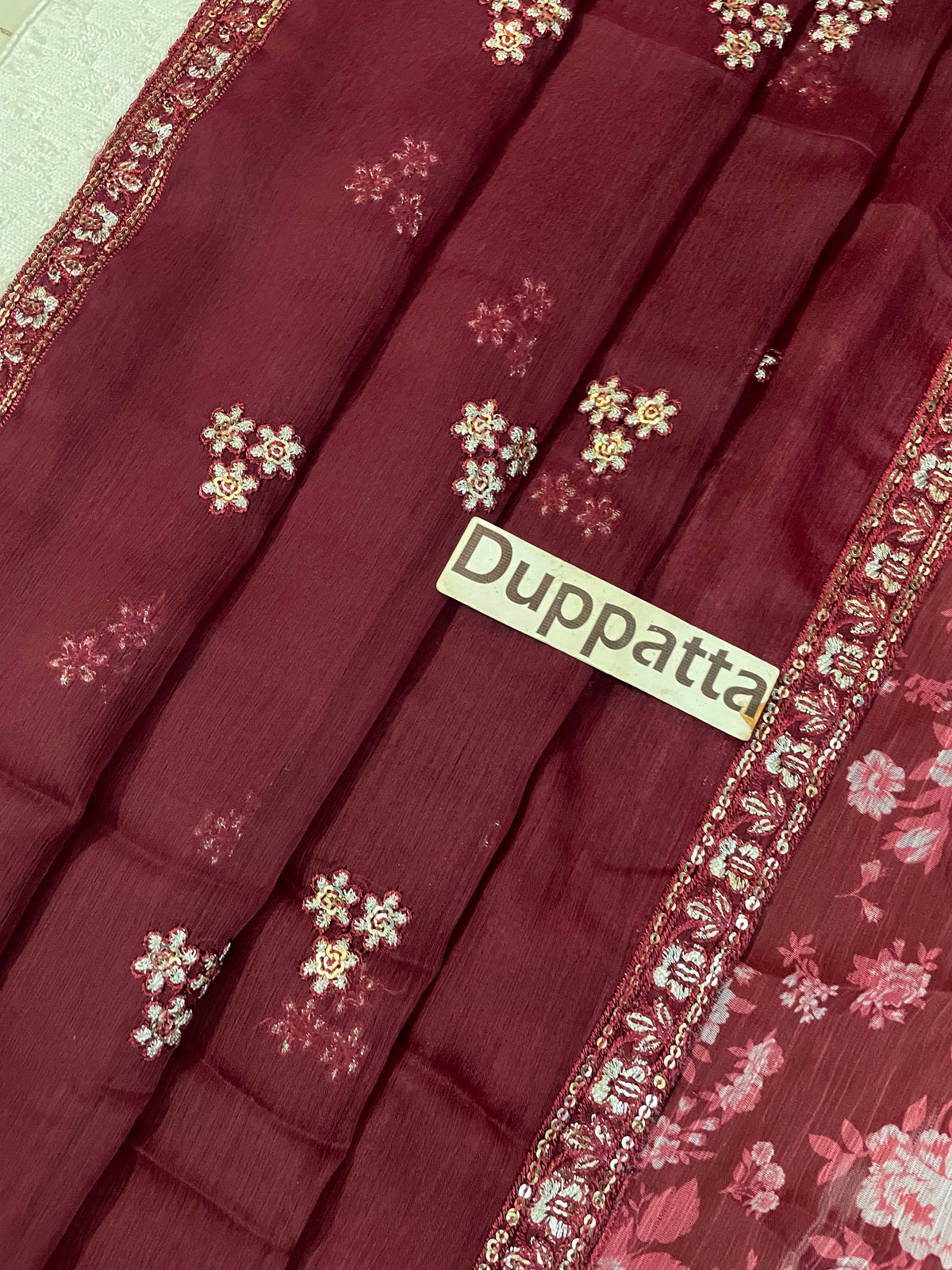 Luxury Chiffon Printed and Embroidered Suit | Elegant Formal & Festive Wear