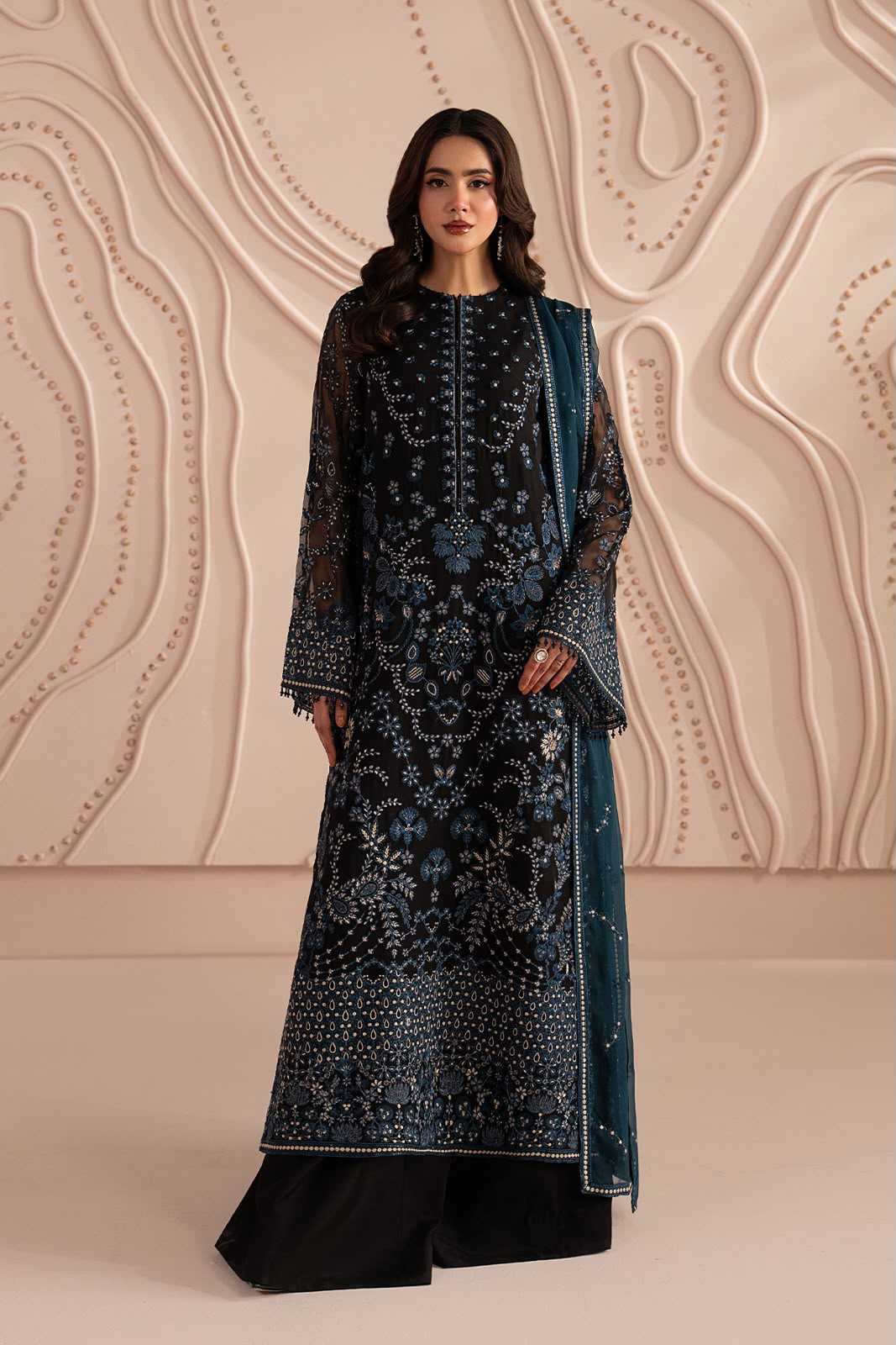 3 Piece Chiffon Suit | Stitched | Premium