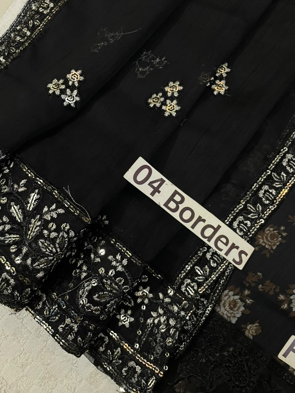Luxury Chiffon Printed and Embroidered Suit | Elegant Formal & Festive Wear