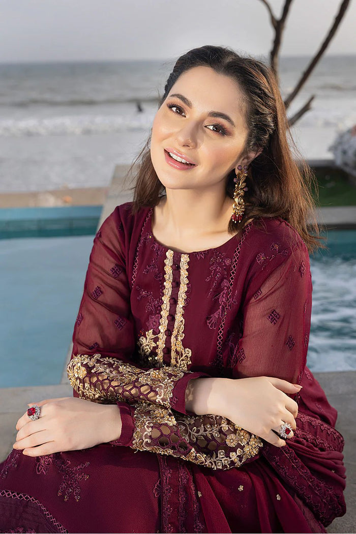 3-Piece Full Handmade Latest Chiffon Heavy Embroidered Dress With Embroidered Dupatt | STITCHED SUIT